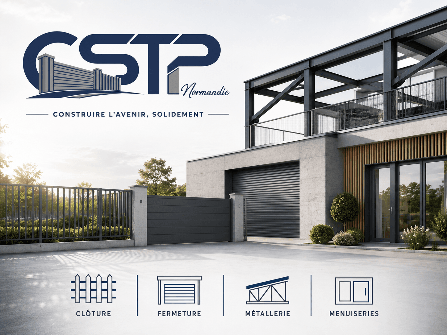 CSTP Normandie, spécialiste menuiseries, portails, clôtures et métallerie à Bréauté près du Havre